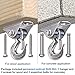 SELEWARE Silent Swing Hanger Stainless Steel Swing Set Hook for Porch Swing Hammok Chair Yoga Silk, Ceiling Mount Swing Anchor for Olympic Rings Climbing Ropesw