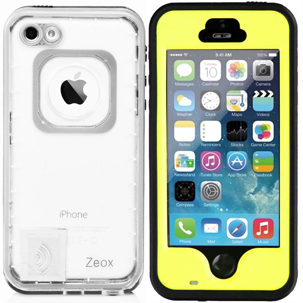 iPhone SE Case, iPhone 5S Case, Zeox iPhone SE Waterproof Shockproof Dirtproof Snowproof Protection Case Cover for Apple iPhone SE / iPhone 5S / iPhone 5 - Yellow