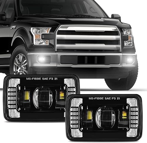 Kit de luces antiniebla LED compatible con Ford F150 2015 2016 2017 2018 2019 2020 repuesto para parachoques de conducción aprobado por DOT, 1 par,