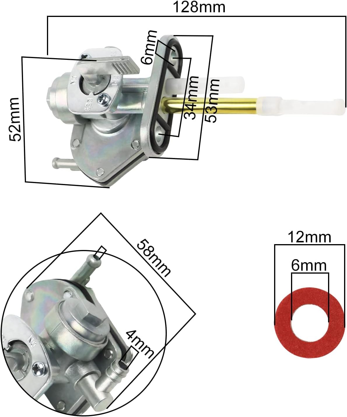Amazon.com: Fuel Tank Petcock Switch Valve for Kawasaki Ninja 250R