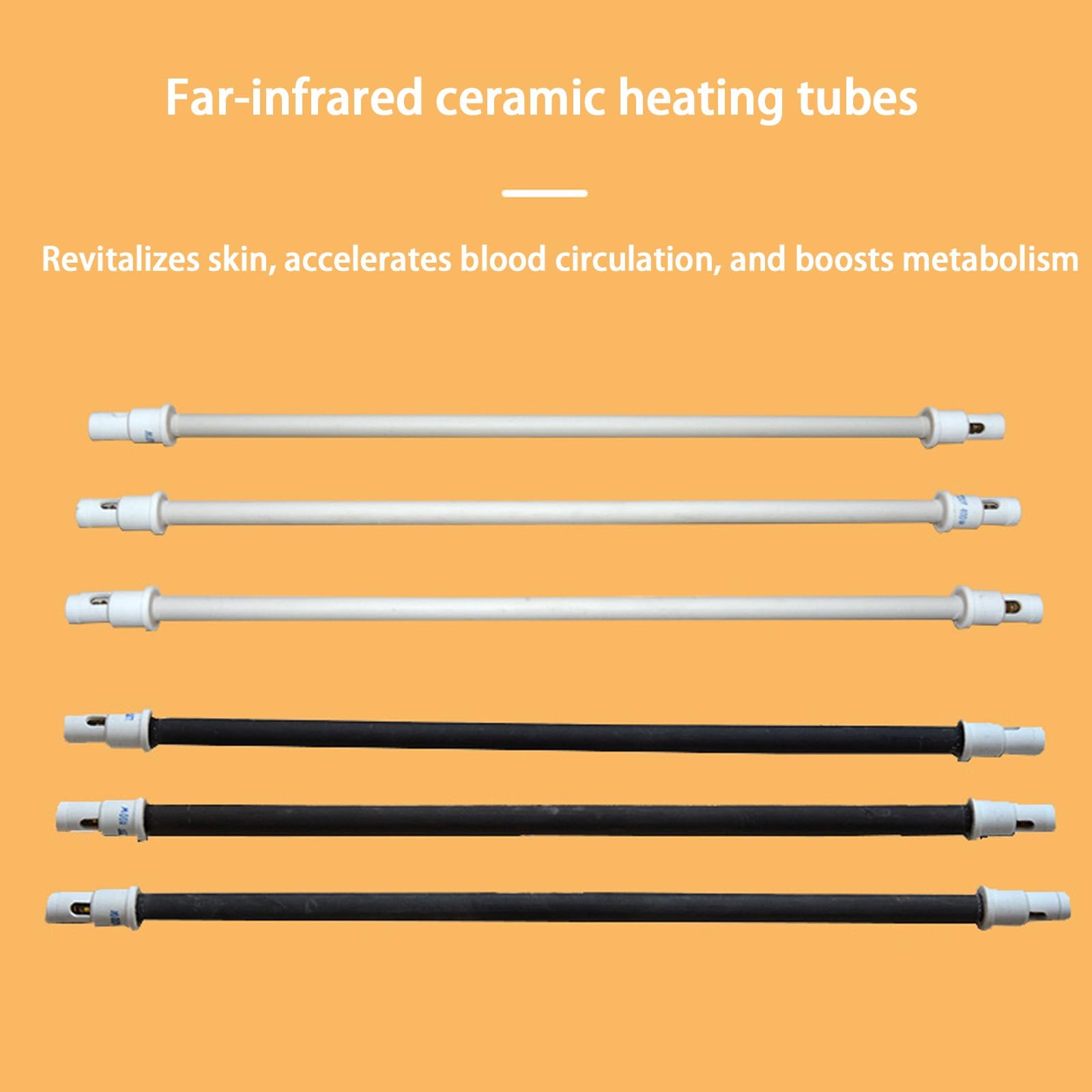 Tubo riscaldante a infrarossi in ceramica per spa domestica, pannello riscaldante per bagno a vapore da 350 W con protezione, accessori per riscaldamento sauna per casa, hotel, piscina