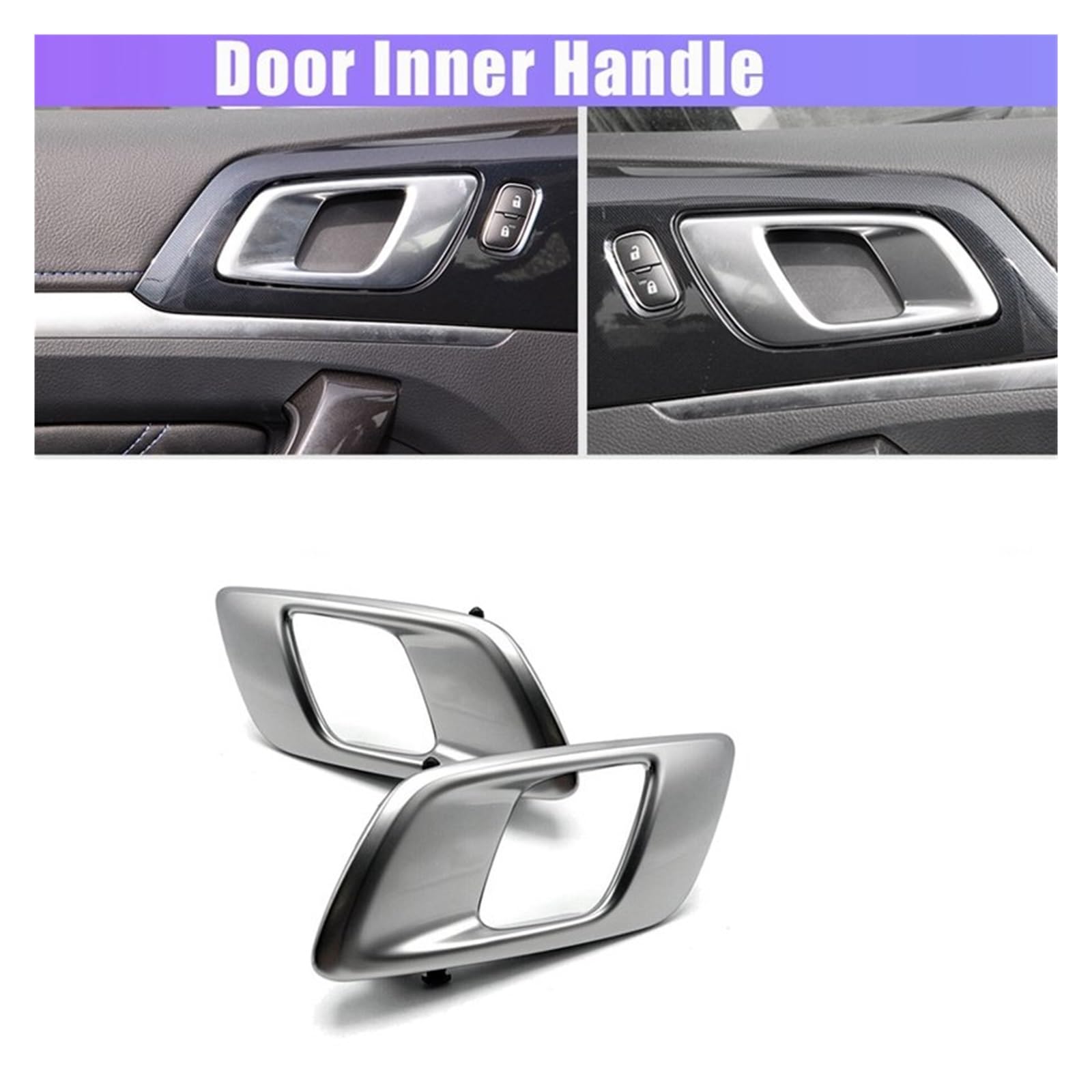 Poignée Intérieure Porte Avant Gauche/Droite Pour Ford Ranger & Everest 2012-2021 – Matte Black AB3921970/71
