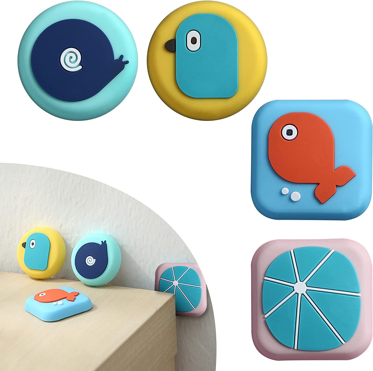DHRUSIMI Door Stoppers Wall Protector from Furniture, Square Door Knob Wall Protector,Buffer Guard Door knob Door Handle Bumper Self Adhesive Silencer Soft Rubber Crash Pad for Home Office (Pack of 3) (B0B63DMBQ4) Amazon Price History, Amazon Price Tracker