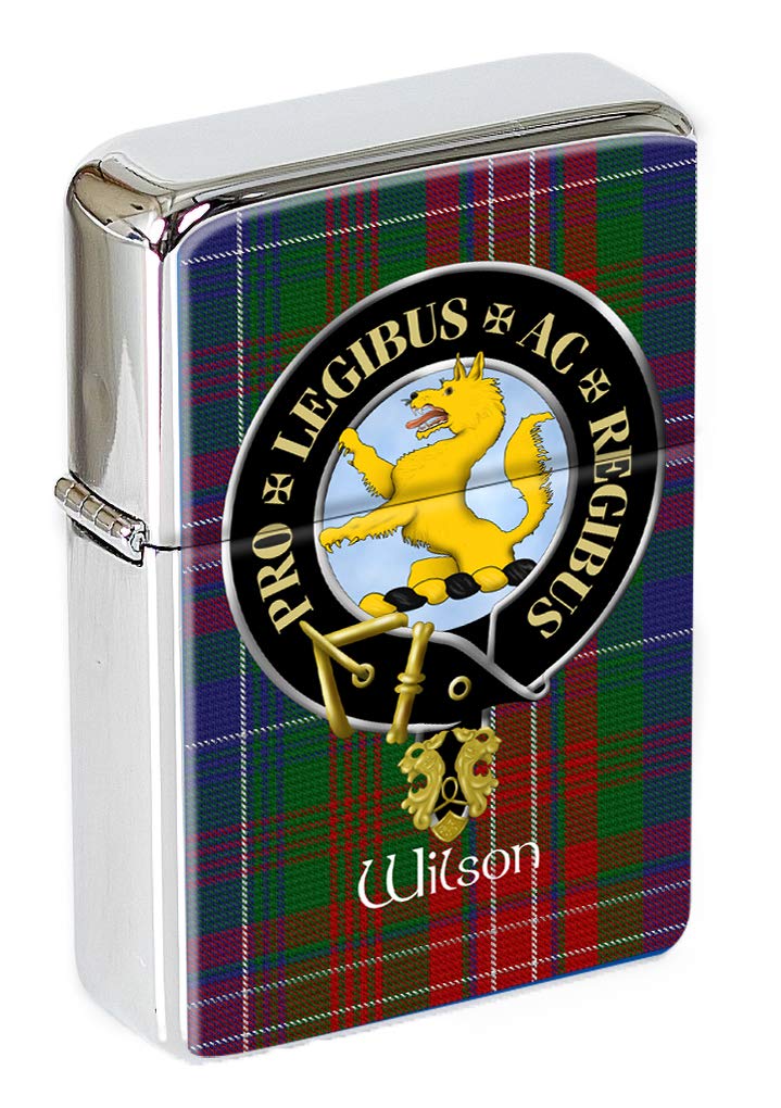 Giftshop Uk Silver Wilson Scottish Clan Flip Top Lighter