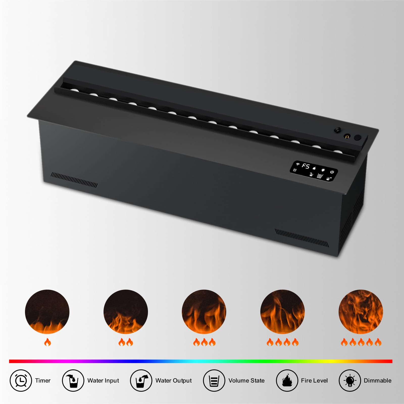 Amazon.com: 70.87 inch Water Vapor Fireplace 3D Atomized Flame