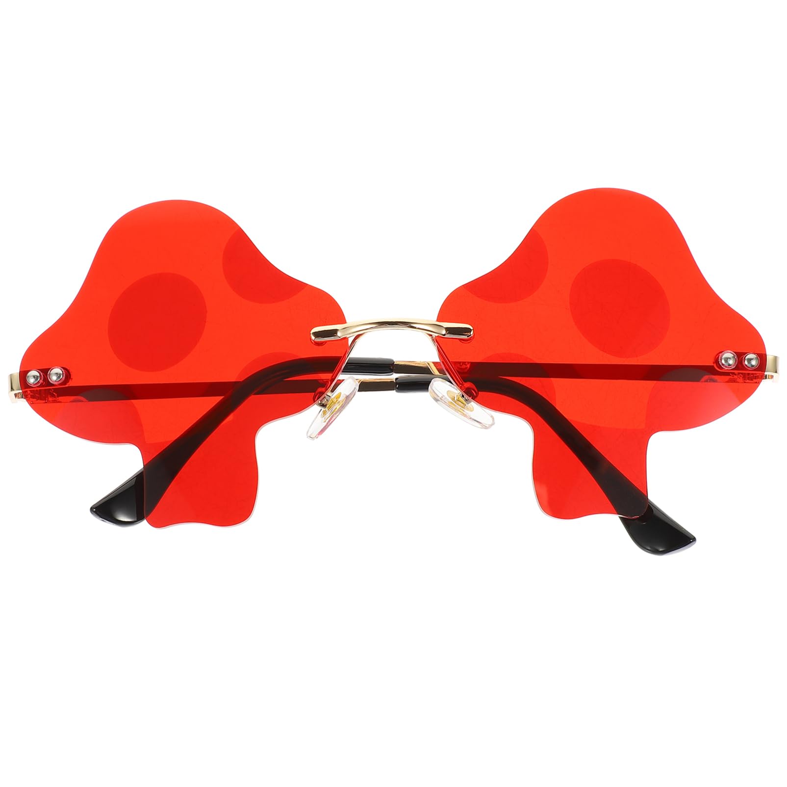 Didiseaon Innovative Metal Mushroom Eyewear Stylish Sunglasses for Men Women Party Attire Essential