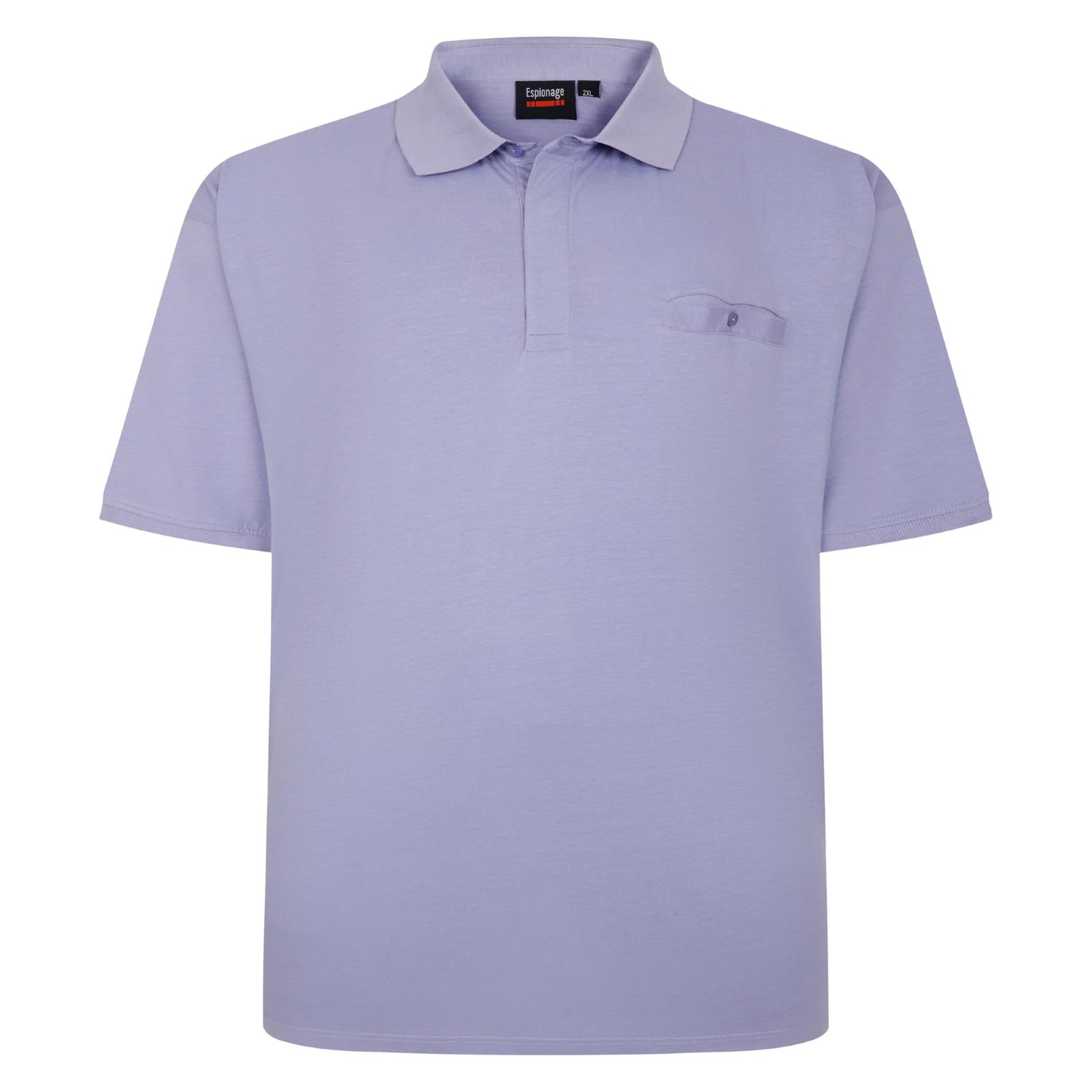 Espionage Men's Lilac Smart Big & Tall Short Sleeve Polo Shirt - 5XL