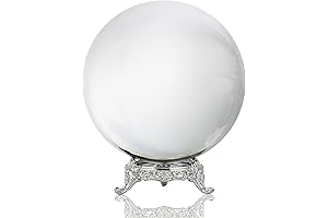 Mystical Crystal Fortune Teller: 3.9" Crystal Ball with Bejeweled Stand
