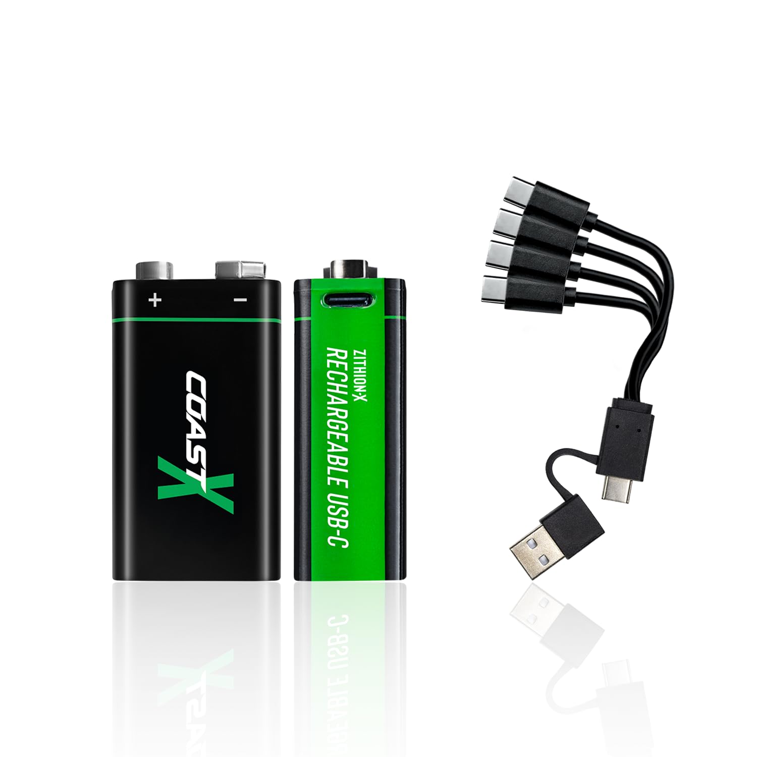 Coast ZX 9V USB-C Rechargeable Batteries