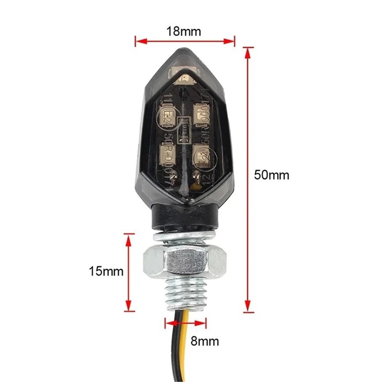 Światła kierunkowskazów Kierunkowskaz Motocykla | Kierunkowskaz motocykla 8mm 12V migacz lampka kontrolna sygnału stopu(2 Pcs)