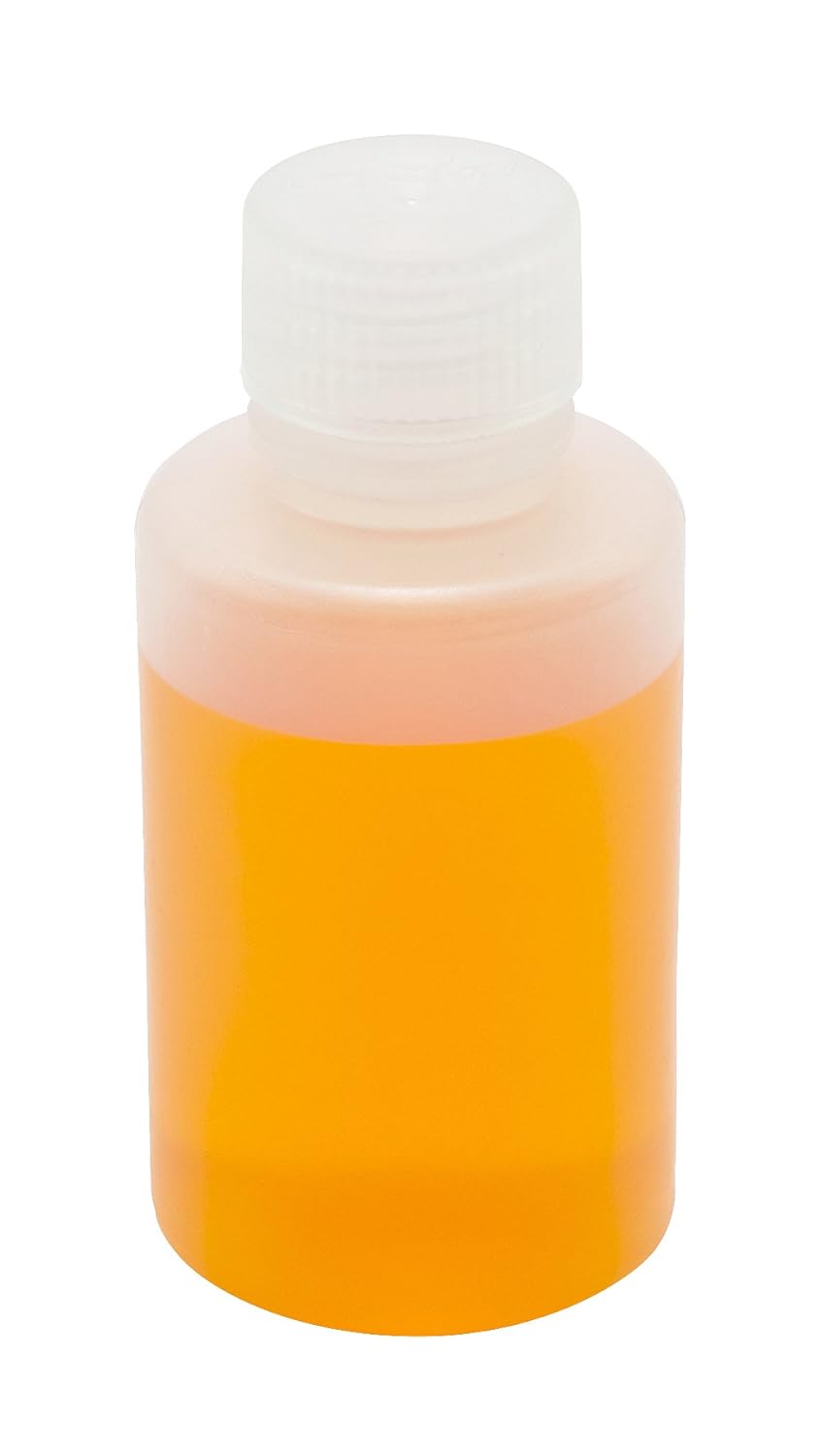 Azlon 301685-0004 Low Density Polyethylene Narrow Mouth Sample Bottle with Screw Cap, 125mL Capacity (Case of 72)