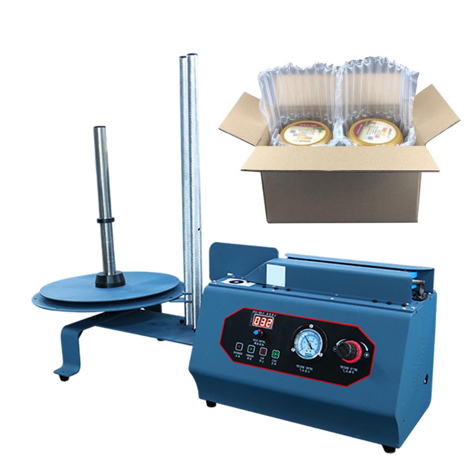 pealiritansemen Automatic Inflatable Packaging Equipment, 1.5m/Min High-Speed Air Cushion Machine, Filling Column Inflatable Packaging Machine, For Warehouse, Factory