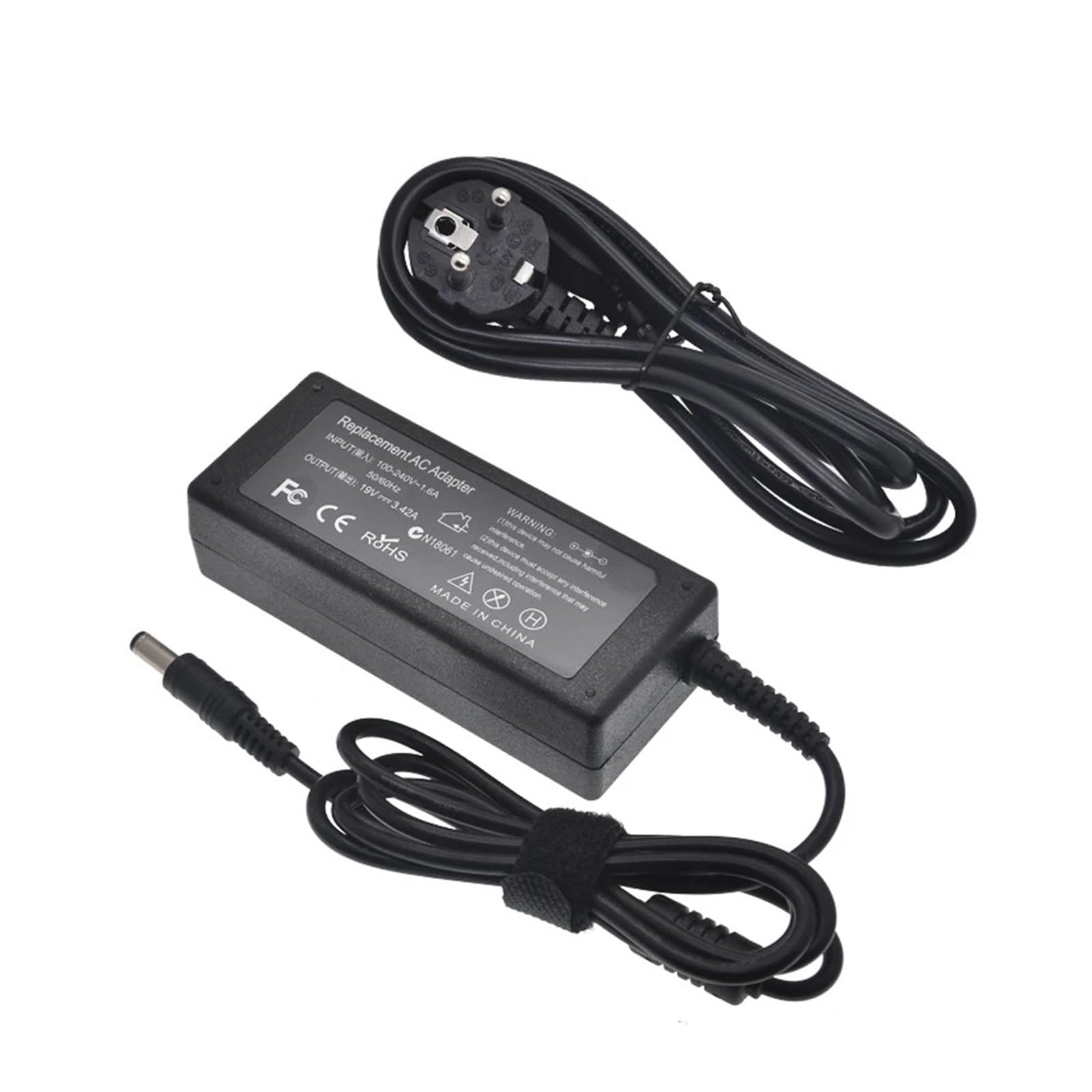 AC100-240V 50-60HZ 19V 3.42A 65W Chargeur Adaptateur Secteur for Ordinateur Portable 5.5Mm * 2.5Mm(EU)