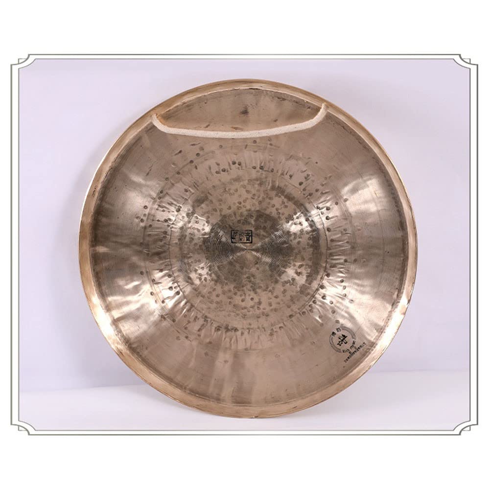 BBAUER tibetano percussioni gong tibetanoStrumento in tubo di rame da 31-36 cm Gong in bronzo con tubo di rame con martello circolare ad alte prestazioni(Color:36cm,Size:)
