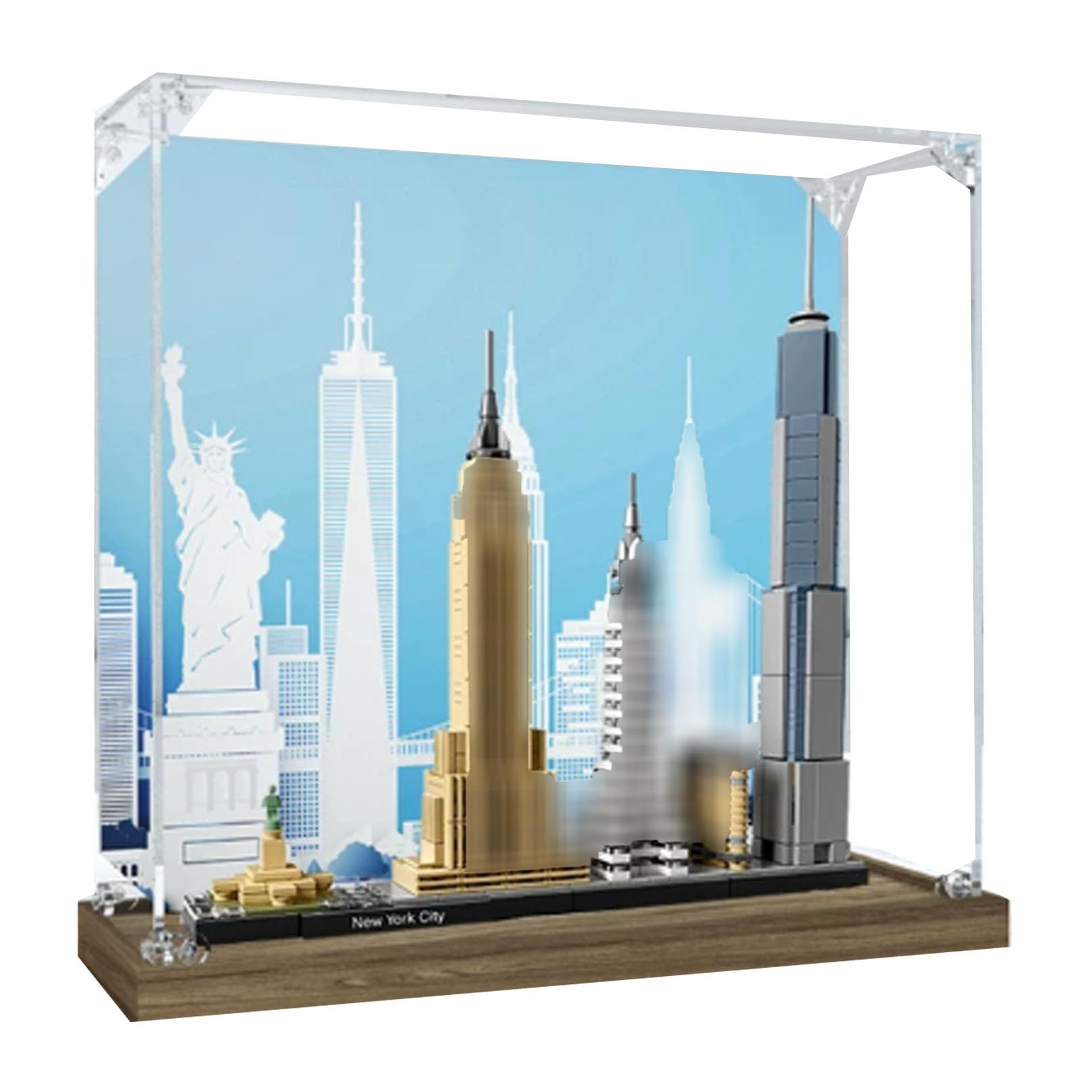Vitrine Plexiglas pour LEGO® 21028 Skyline New York (non inclus) | Fabrication Française