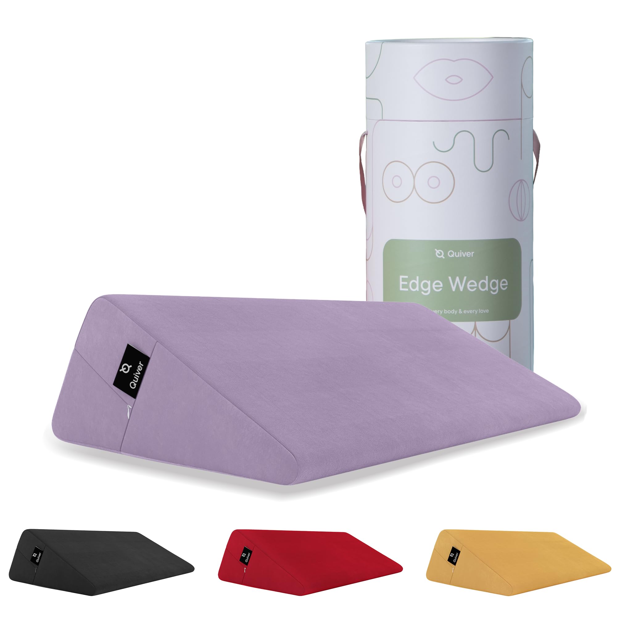 Quiver Edge Premium Intimacy Pillow for All Couples - Canada's Inclusive Intimacy Cushion - Sensual Positioning Sex Pillow Support for Enhanced Comfort (Color: Lavender - Faux Leather) — view 5