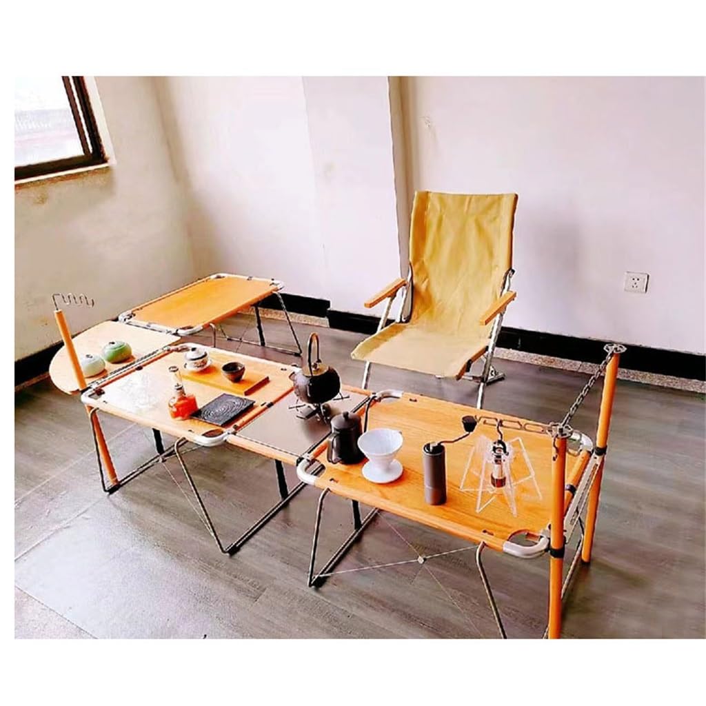 Amazon | アウトドアキャンプ用レトロテーブル 多機能・マルチ