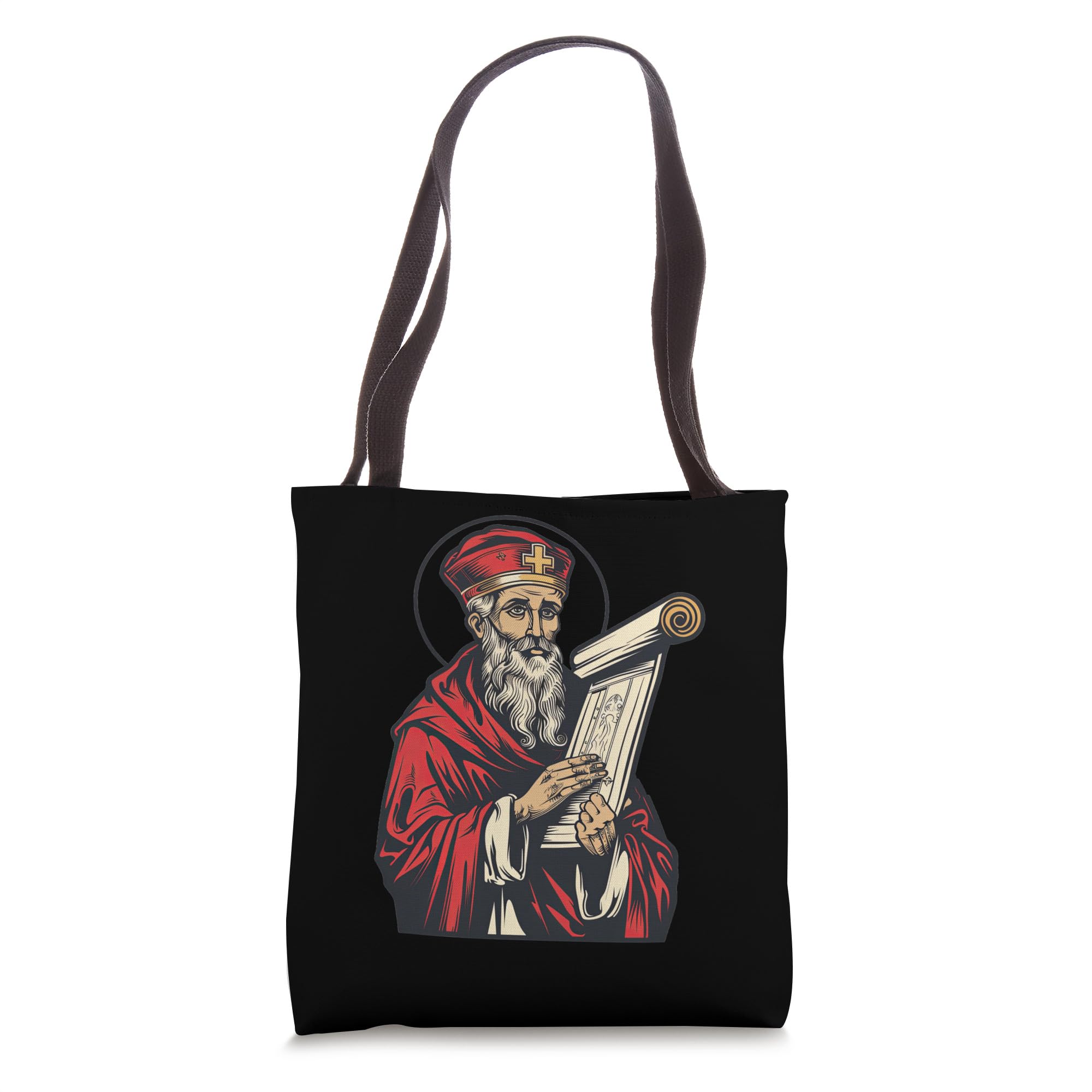 Saint Gregory The Great Holding A Scroll Tote Bag
