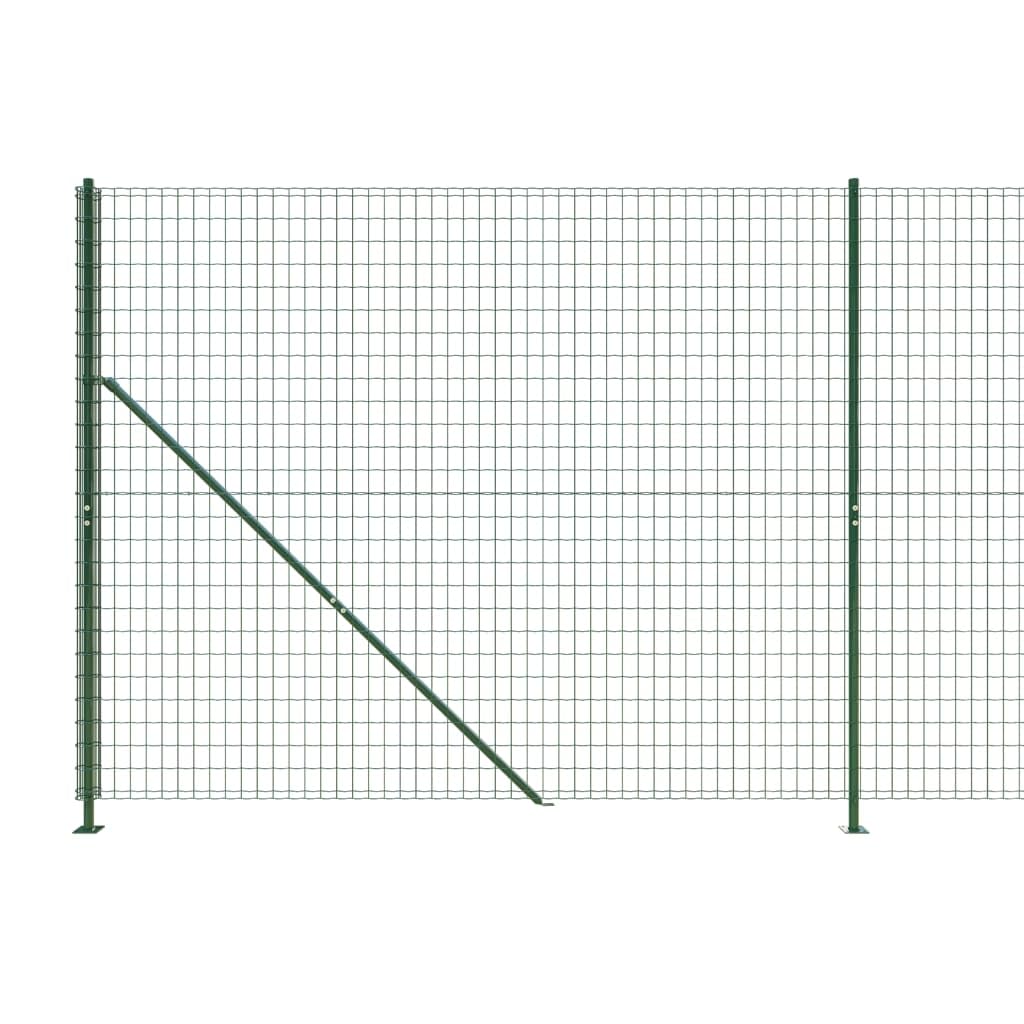 Valla de malla de alambre revestida de PVC con brida de suelo, valla de malla de alambre galvanizado con brida de suelo para exteriores para construir un recinto para mascotas y limitar la propiedad