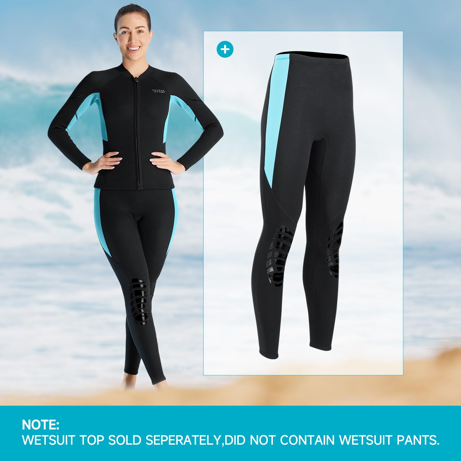 Combinaison en néoprène pour femme - 1,5 mm - Veste thermique à manches longues - Pour le surf, la natation, la plongée avec tuba