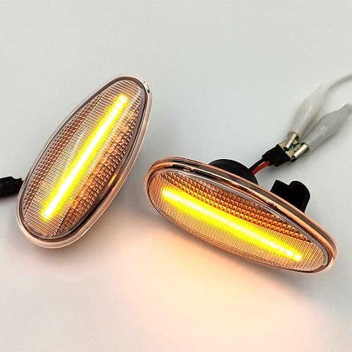 Miniatura 3 de KACEPAR Lámparas de marcador de repetidor lateral para guardabarros delanteros, ajuste OEM, luces LED ámbar de marcador lateral, compatible con