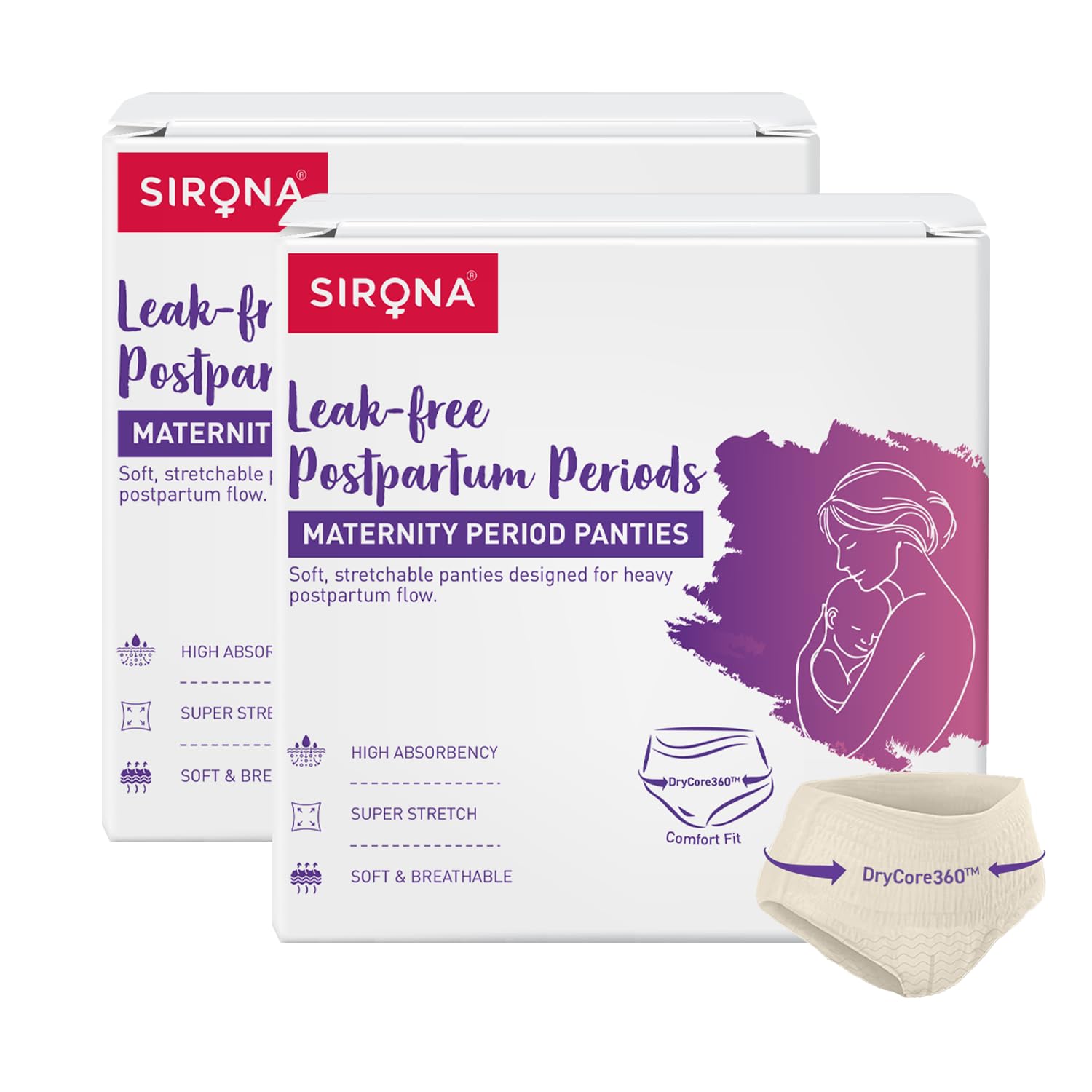 Maternity Panties After Delivery for Women | L-XL (32-44 Inch) | Pack of 20 | for Pregnancy & Postpartum Bleeding & Clots | Leak Free | High Absorbency White-image-30
