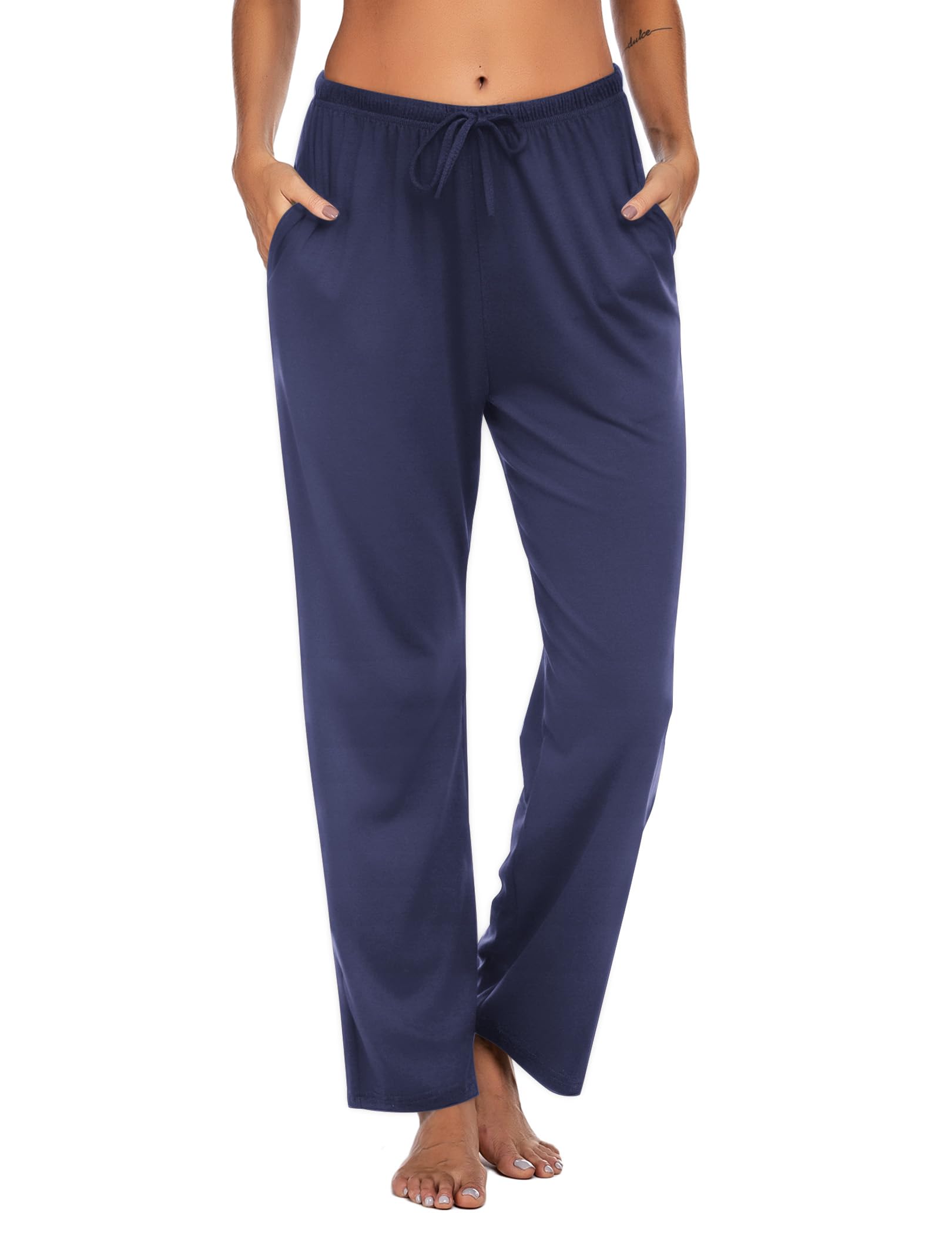 Women Pajama Pants Comfy Pj Bottom with Pockets Stretch Plaid Sleepwear