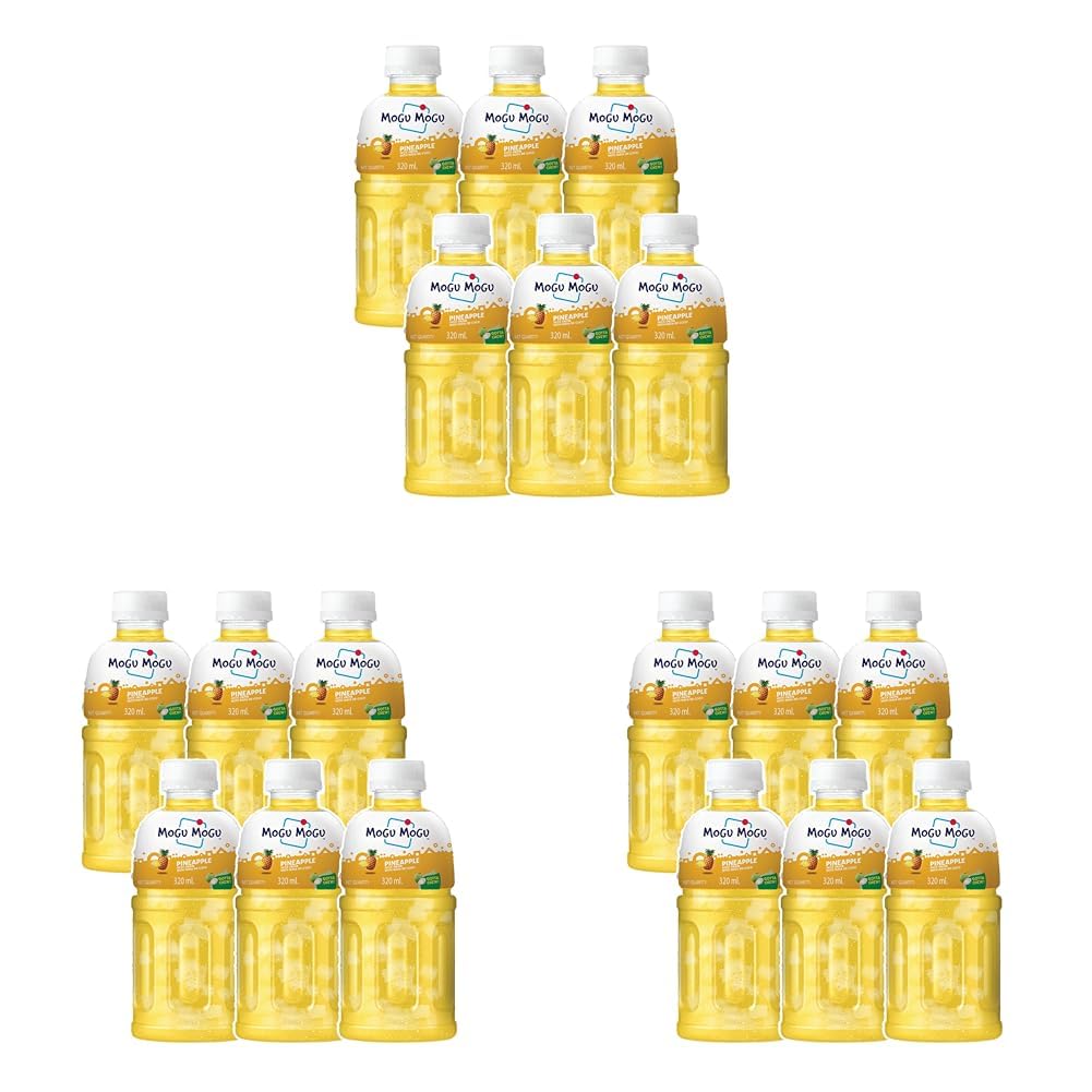 Mogu Mogu Pineapple Juice Drink with Nata de Coco Jelly 320ml (Pack of 18)| Refreshing Tropical Thai-Made Sip & Chew Beverage.-image-40