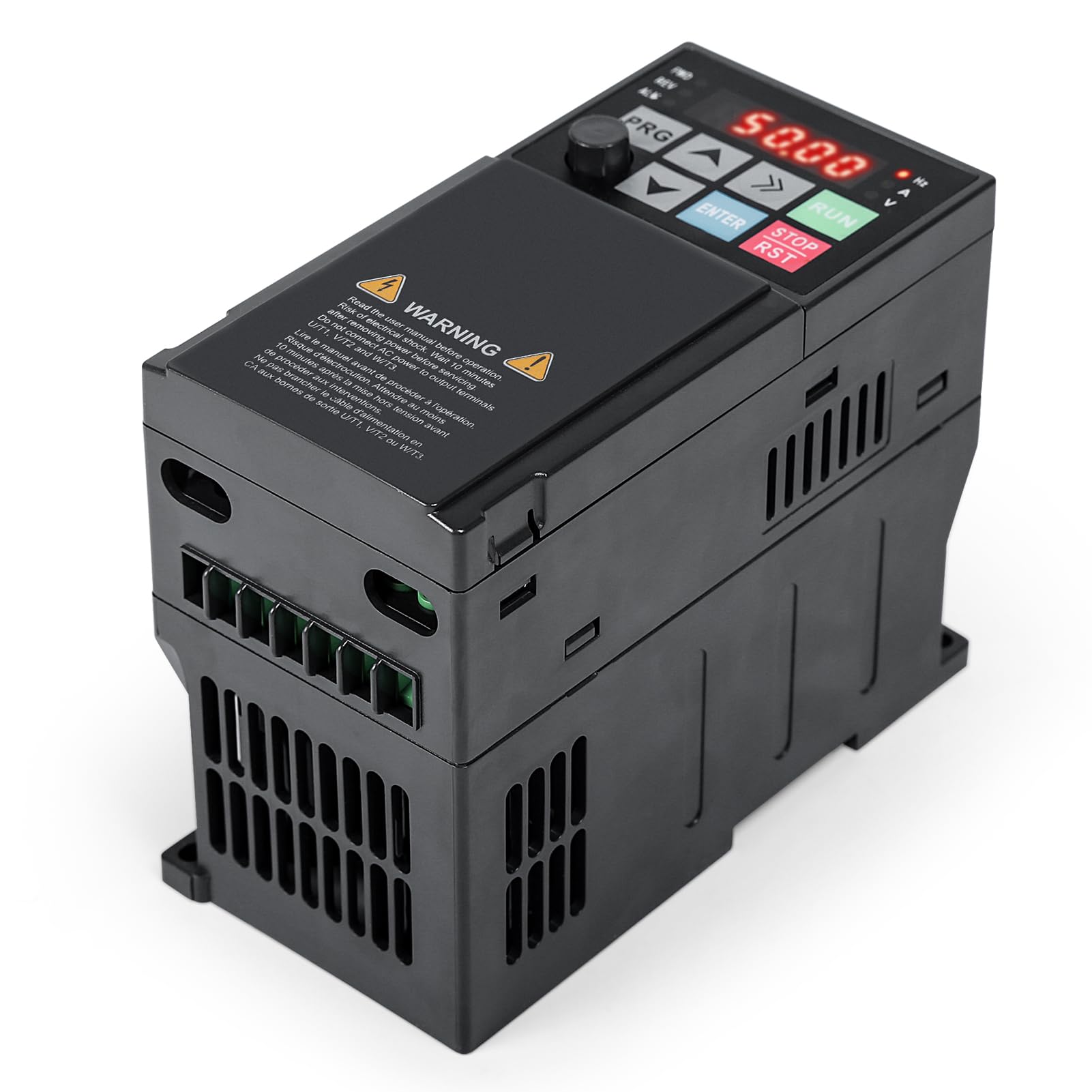 Inverter di Frequenza,220V Inverter di Frequenza VFD 2.2kW,Ingresso Monofase 220V e Uscita Trifase per Regolazione Velocità Motore