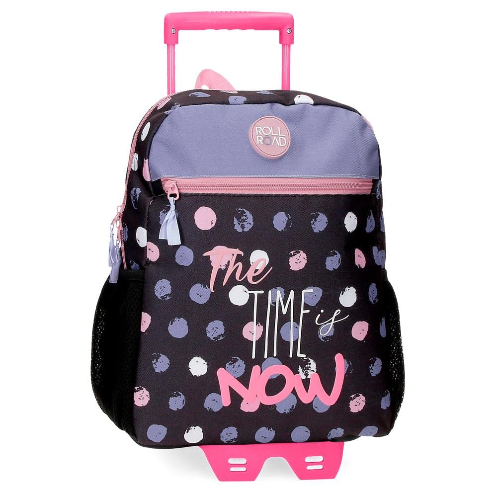 ROLL ROAD Roll Road The time is now Mochila Preescolar con Carro Negro 27x33x11 cms Poliéster 9,8L