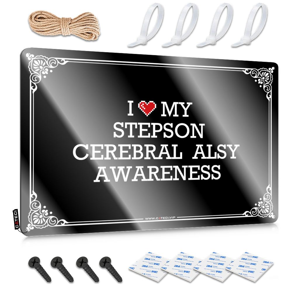 Fzfn Colour Fun Decoration, Summer Ideas I Love My Stepson Cerebral Palsy Awareness | Farmhouse Bedroom Decor(20X30cm)