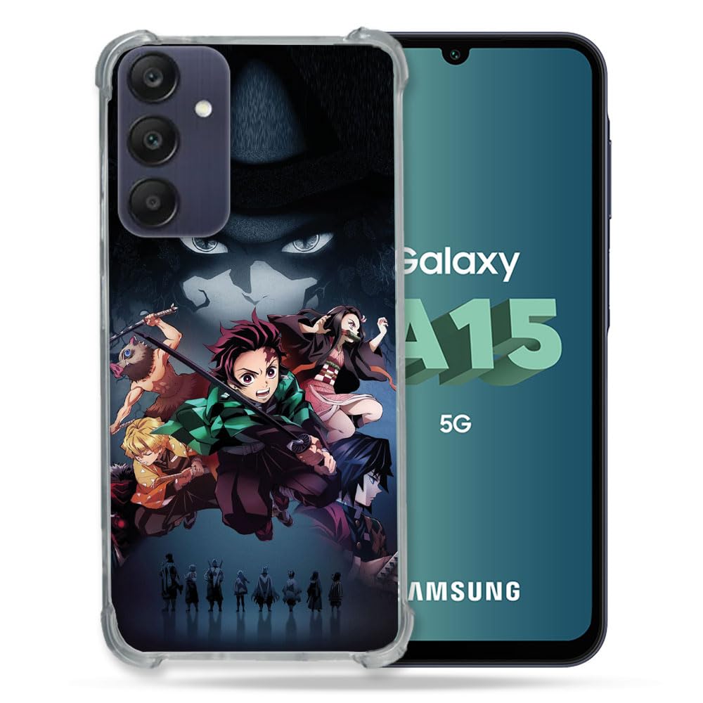 Cokitec Reinforced Case for Samsung Galaxy A15 4G / 5G Manga Demon Slayer Black