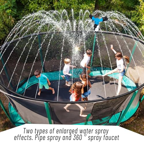 2-in-1 Trampoline Sprinkler Kit for Kids Outdoor 39.37 ft Water Sprinkler - image 5