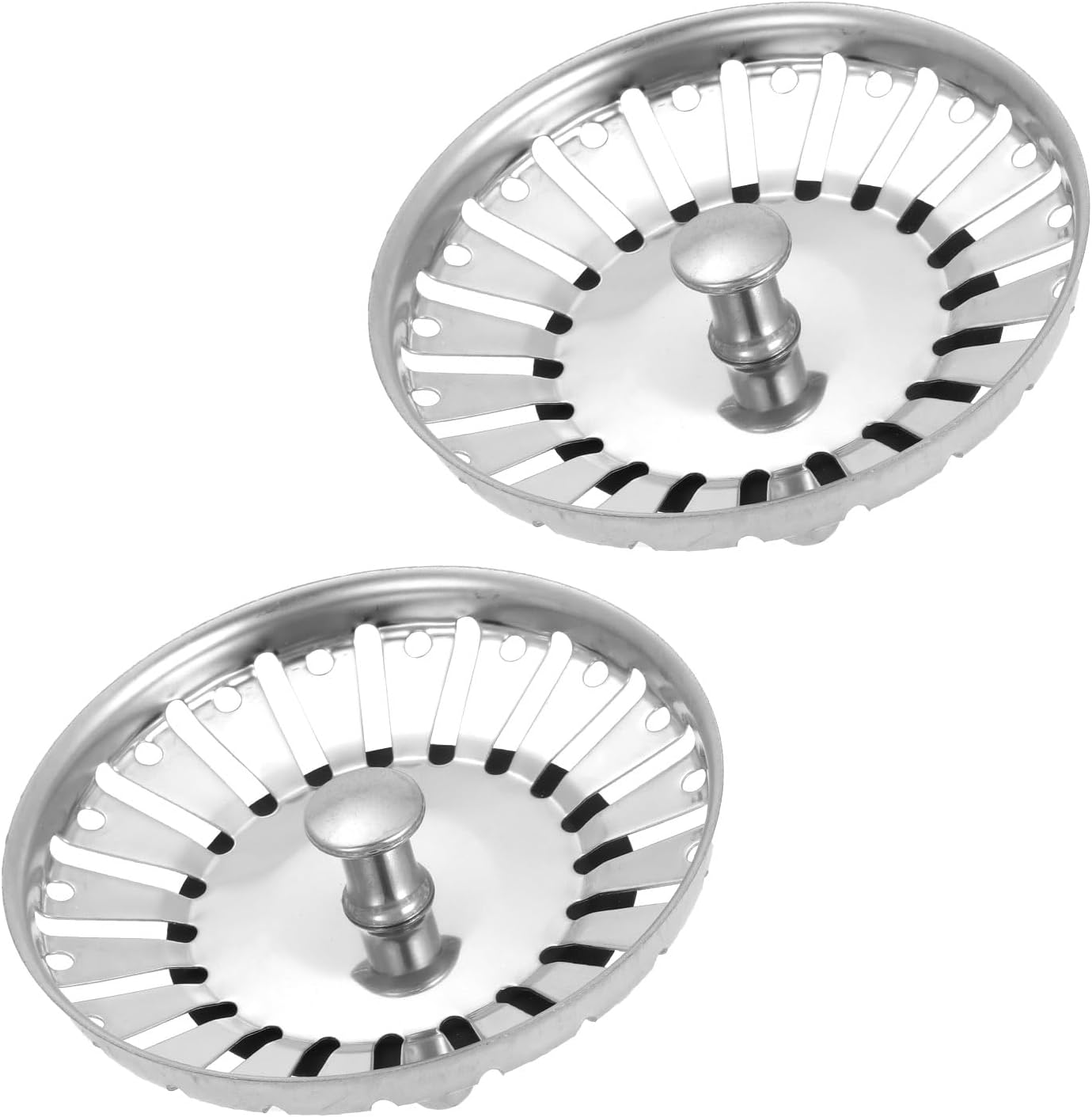 Spülbecken Stöpsel Edelstahl - Höhenverstellbares Abflusssieb 79mm