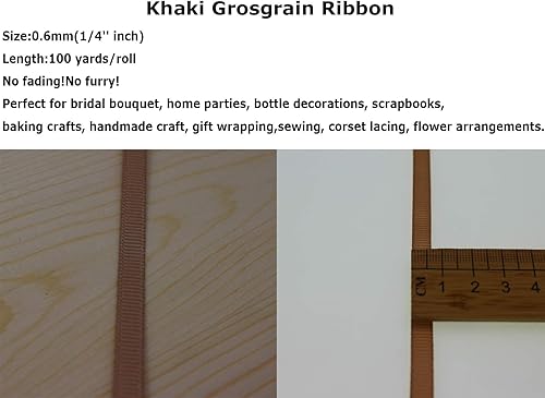 Miniatura 10 de Jesep - Cinta de grogrén sólida de 100 yardas, 1 pulgada, paquete de envoltura de regalo, cinta para envolver regalos, manualidades, cinta para el