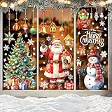 【Ampio utilizzo】 Gli adesivi natalizi per finestre sono perfetti per decorare finestre, porte in vetro, specchi, uffici, scuole e negozi. I ricchi motivi consentono a te e alla tua famiglia di godervi il divertimento della decorazione fai-da-te e di creare insieme ricordi indimenticabili delle vacanze!