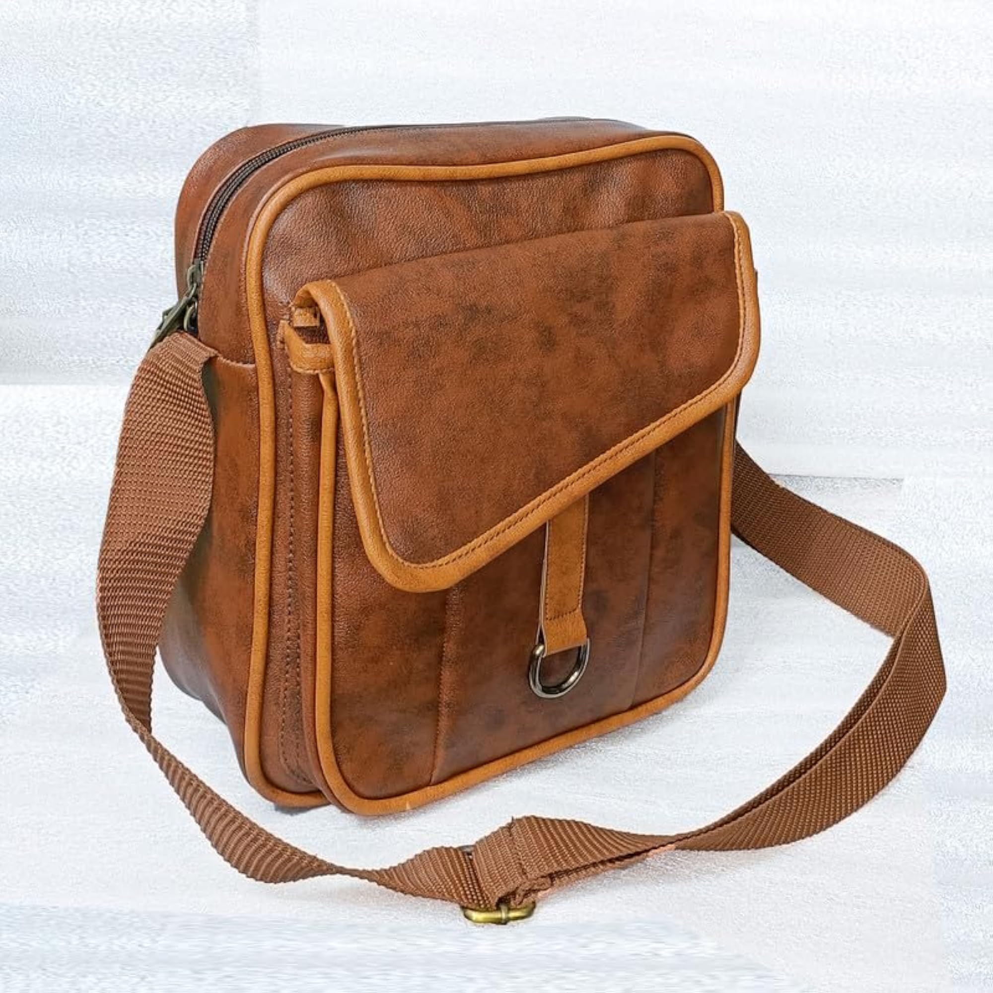 Stylish PU Leather Sling Bag for Travel & Office