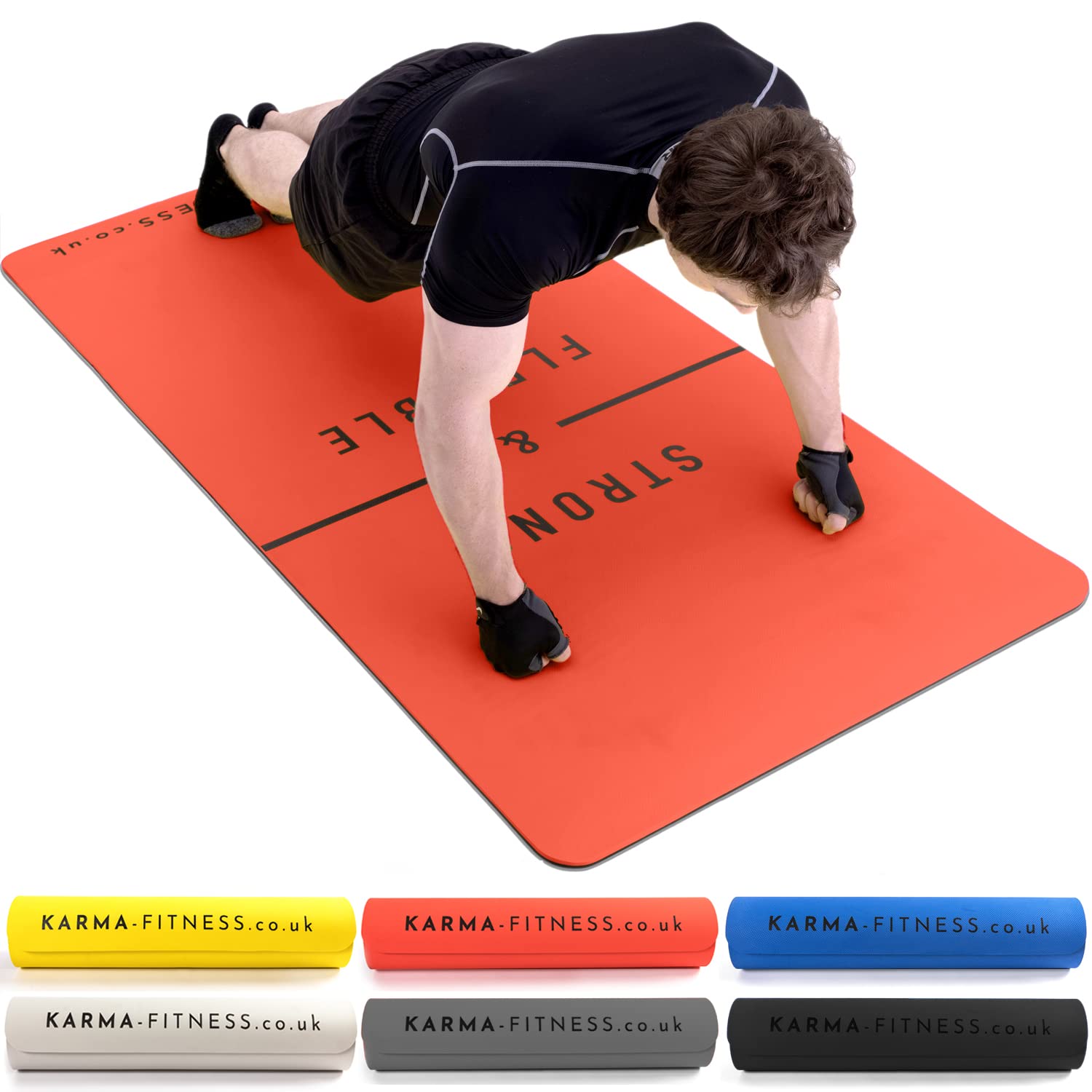 Large Exercise Mat - Extra Wide & Extra Thick Yoga Mat for Men & Women (183cm x 80cm x 10mm) - TPE Fitness Non Slip Gym Mat for Home HIIT Workouts, Pilates, Gymnastics