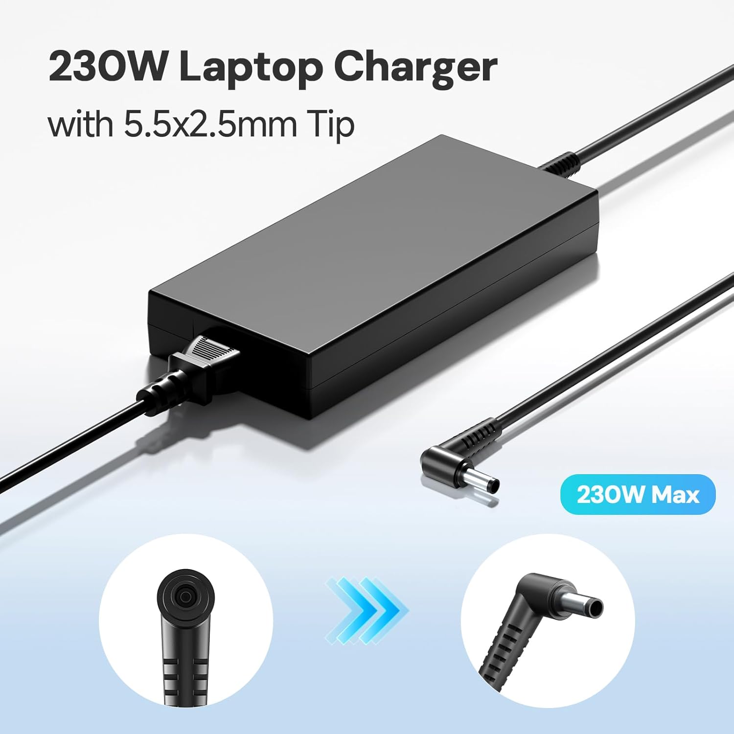 230W Charger Power Adapter Fit for Gigabyte Aorus 15G 15P 17G 15 17, Aero 15 16 17 5 15S, Aorus 5 XE4 SE4 KE4 / A5 A7 X1 K1, Gigabyte G5 G6 G7 G6X A7 A5 Laptop