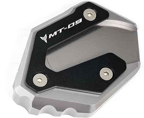 EDKAY Motorcycle Foot Side Stand Extension Pad Kickstand Kick Stand Plate for Yamaha Mt 09 MT-09 MT09 SP 2021 2022 Side Frame feet Color Titanium