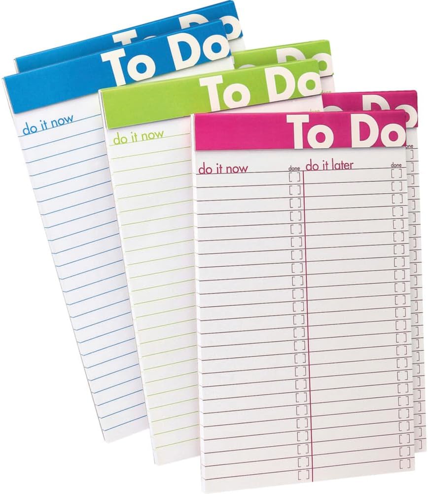 Ampad, 5X8 Perforated Pad, 50 Sheets, 6 Pads Total, Assorted Colors (20-002)