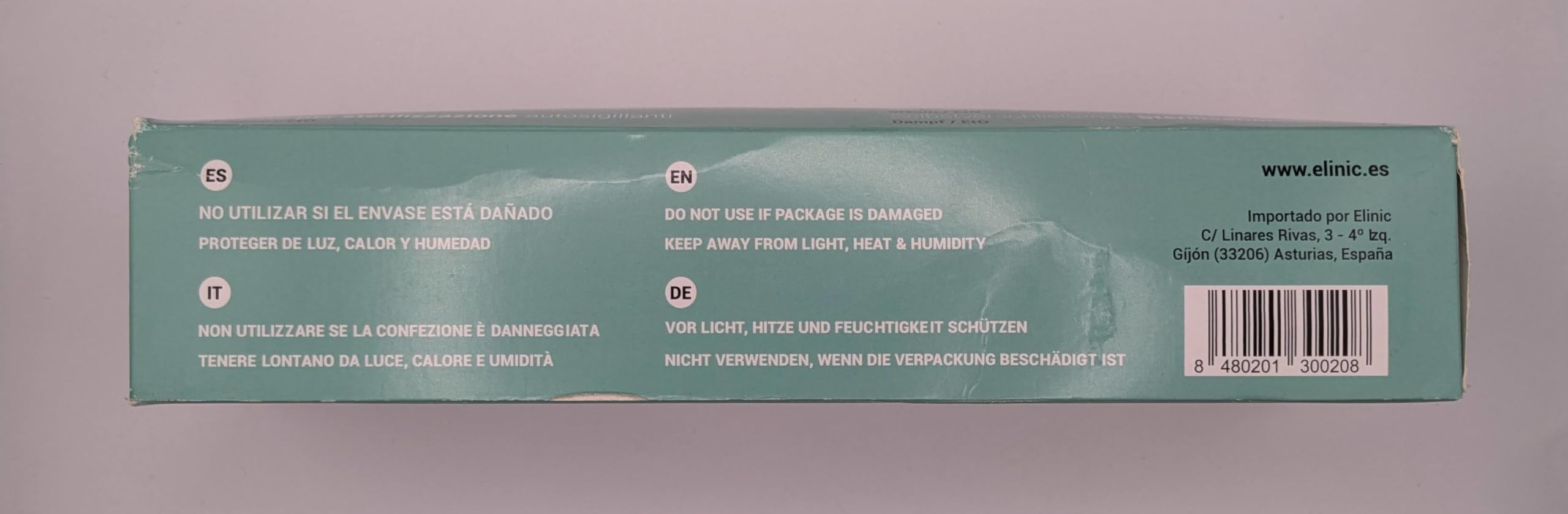 Sacchetti autoadesivi per sterilizzazione a vapore e EtO 200 pezzi (70 x 260 mm)