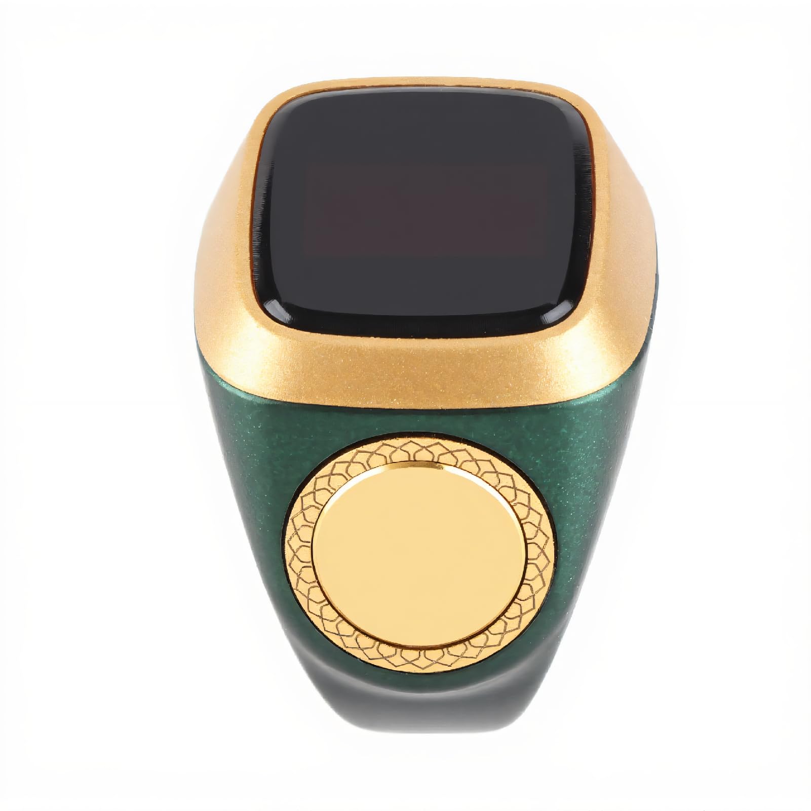 Compteur de Doigt Rechargeable, Anneau de Compteur de Prière Musulmane Numérique, Compteur électronique Numérique LCD Tasbeeh avec Rappel de Vibration, Compteur de Doigt Islamique (Vert)