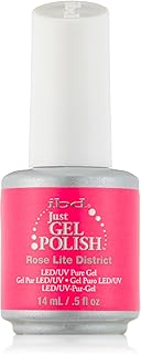 جل طلاء اظافر جست نقي سعة 14 مل يجفف باضاءة LED وبالاشعة فوق البنفسجية بلون روز لايت ديستريكت أحمر