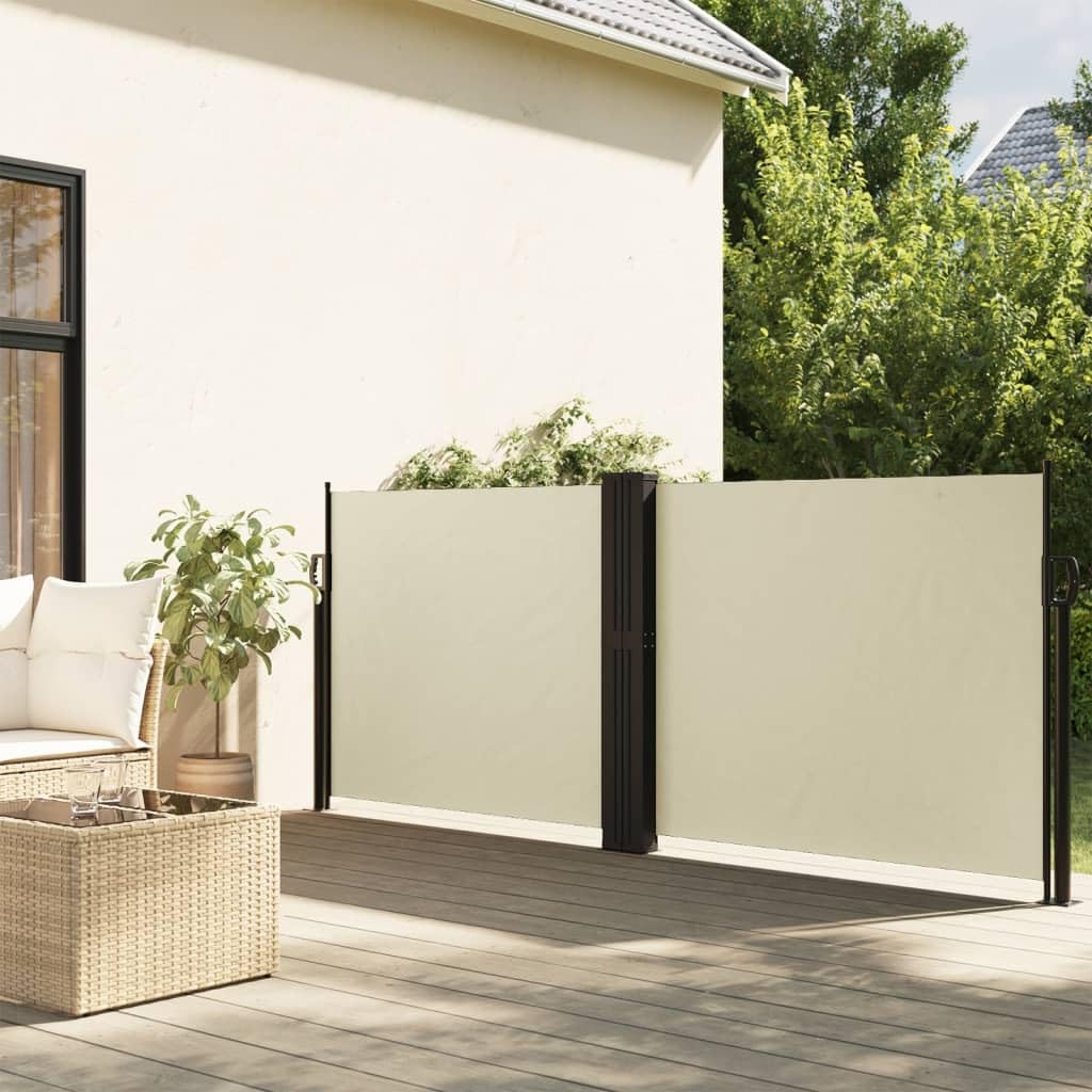 Paravent rétractable crème pour transformer votre balcon en havre de paix