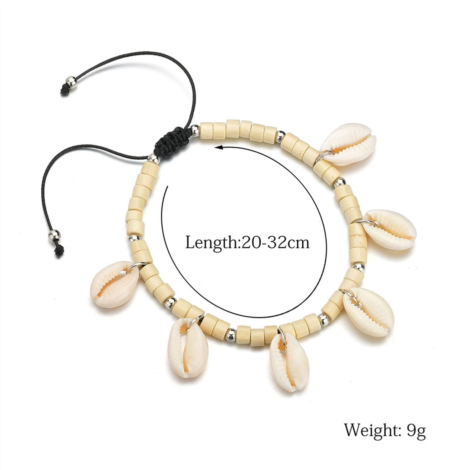 Pulseras De Tobillo con Estilo Bohemio De Conchas Marinas para Mujer - Tobilleras Tejidas con Flecos para Playa De Verano para Mujer Tobilleras para Mujer,