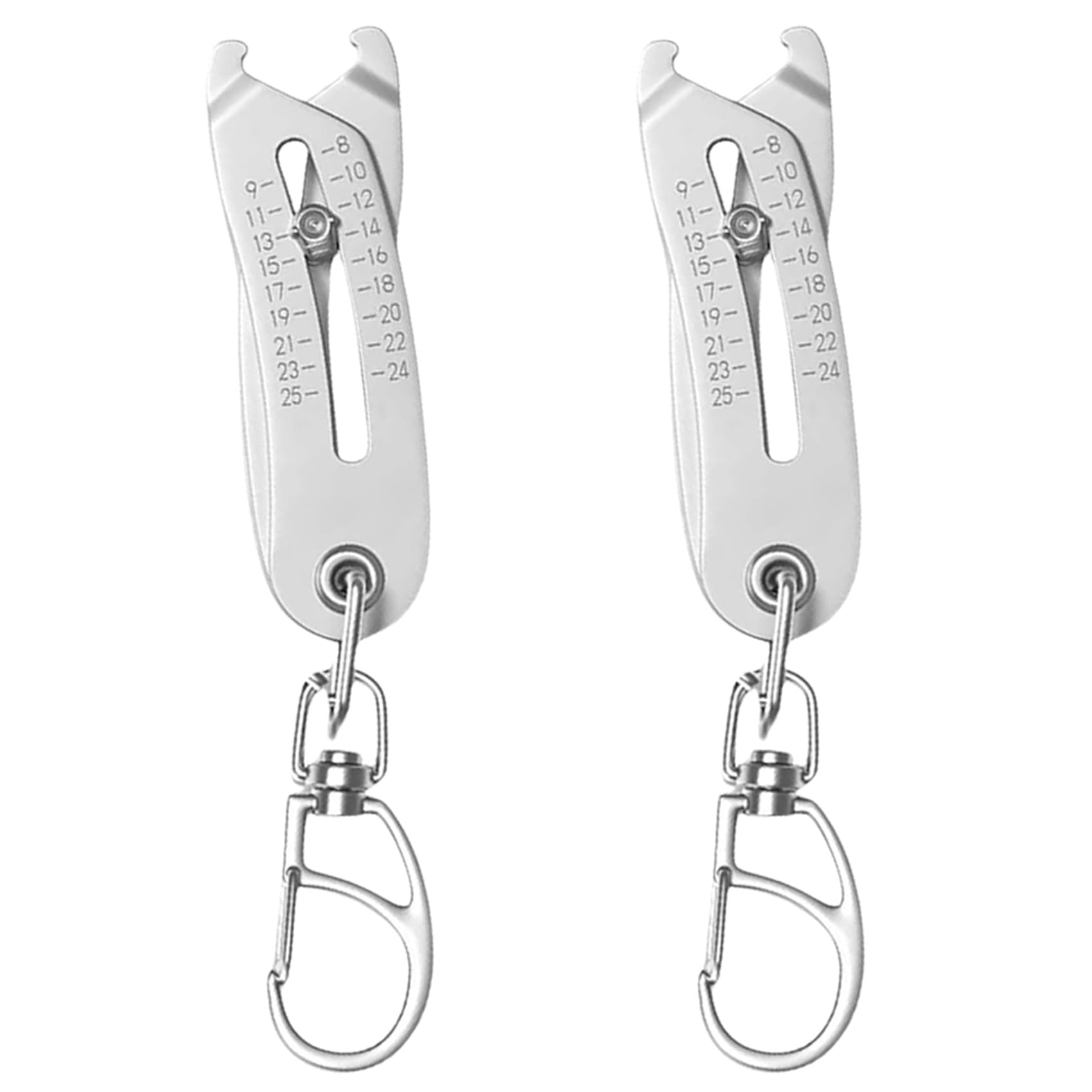 Ctrlzs 2X Precise Thread Size Checker Keychain,Bolt And Nut Identifier Gauge Size Gauge Precise Bolt Size Finder Keychain