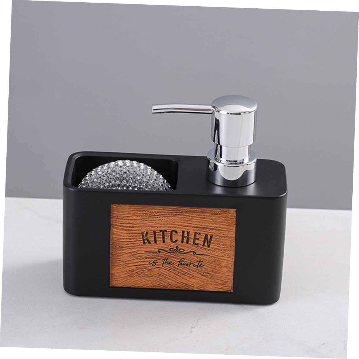 IMIKEYA Dispenser Pompa per Sapone Liquido Contenitore per Detersivo per Piatti da Cucina Dispenser per Shampoo e Balsamo per Cucina e Bagno con Porta Spugna