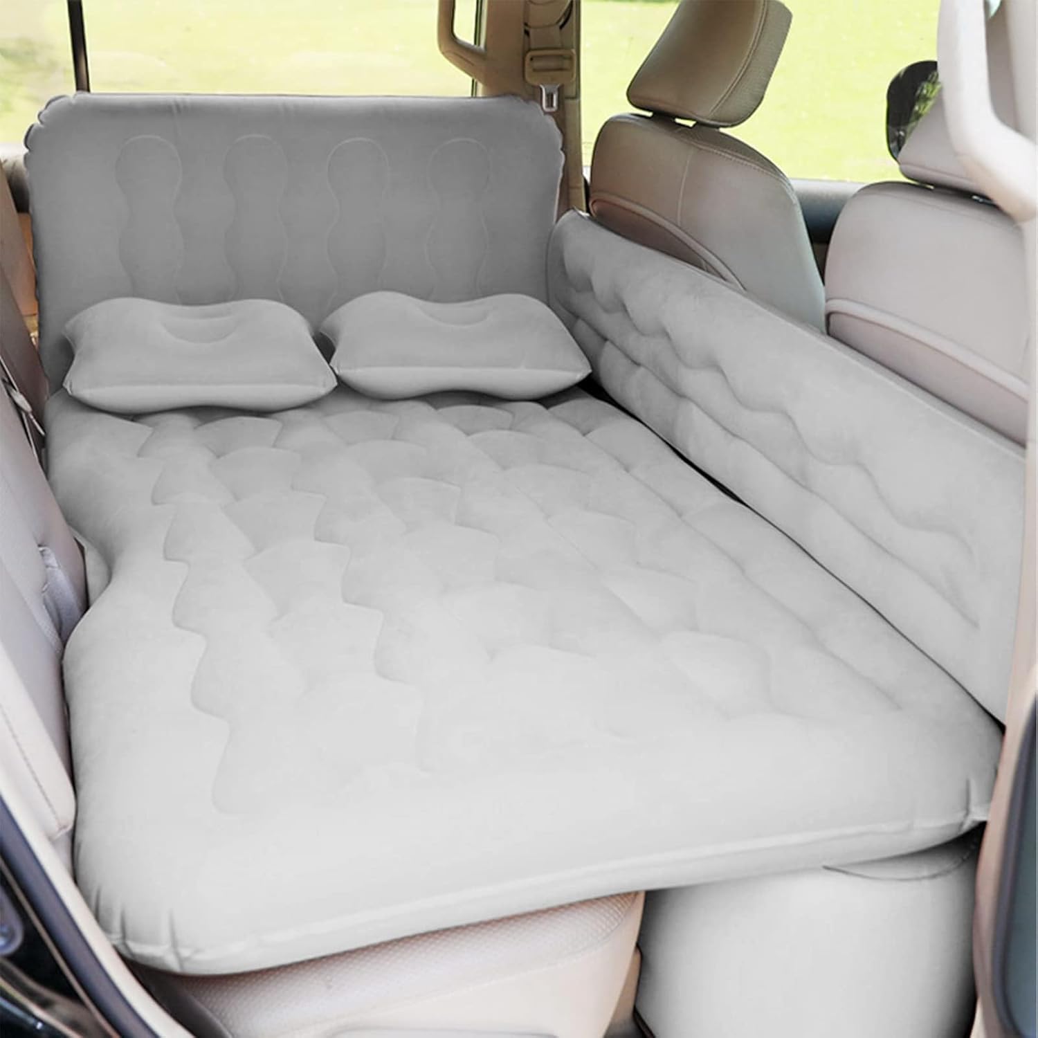 Sponsored Ad – AUTOYSUR SUV Air Mattress Car, SUV Inflatable Car Bed for Back Seat Sleepping, with Pillows & Fill Piers & Carry Bag, Thickened Flocking & PVC Surface (Beige) (Grey)
