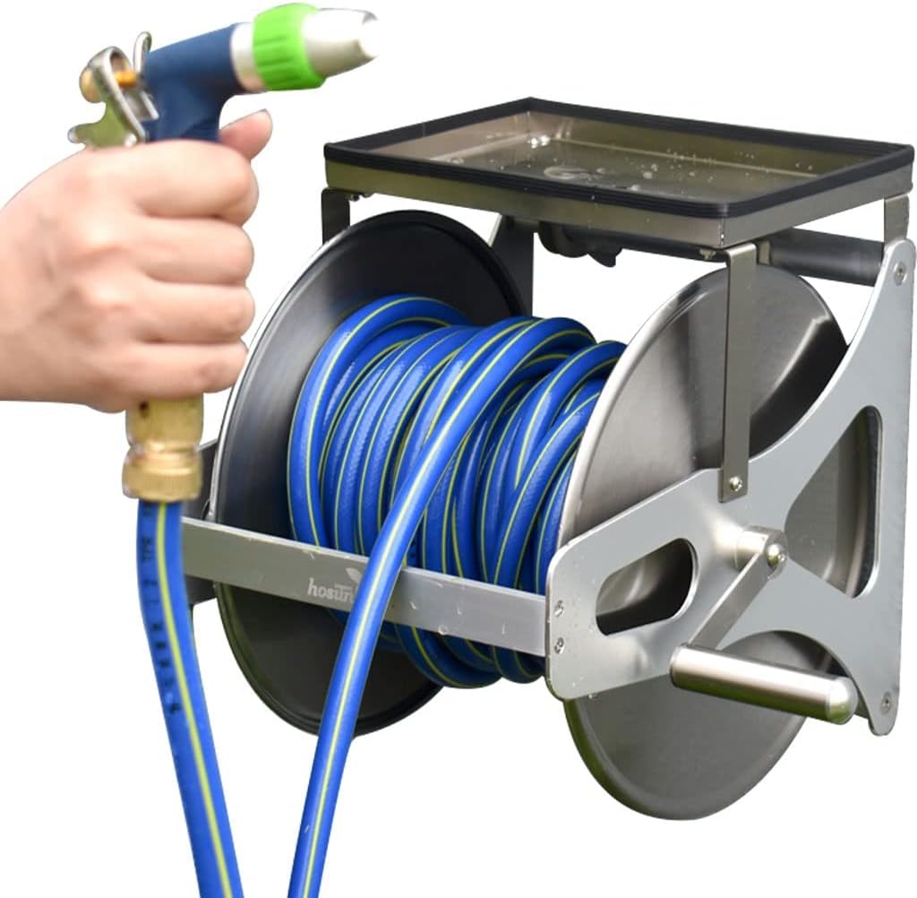 Hose Reel Cart Garden Hose Reels for Outside Heavy Duty